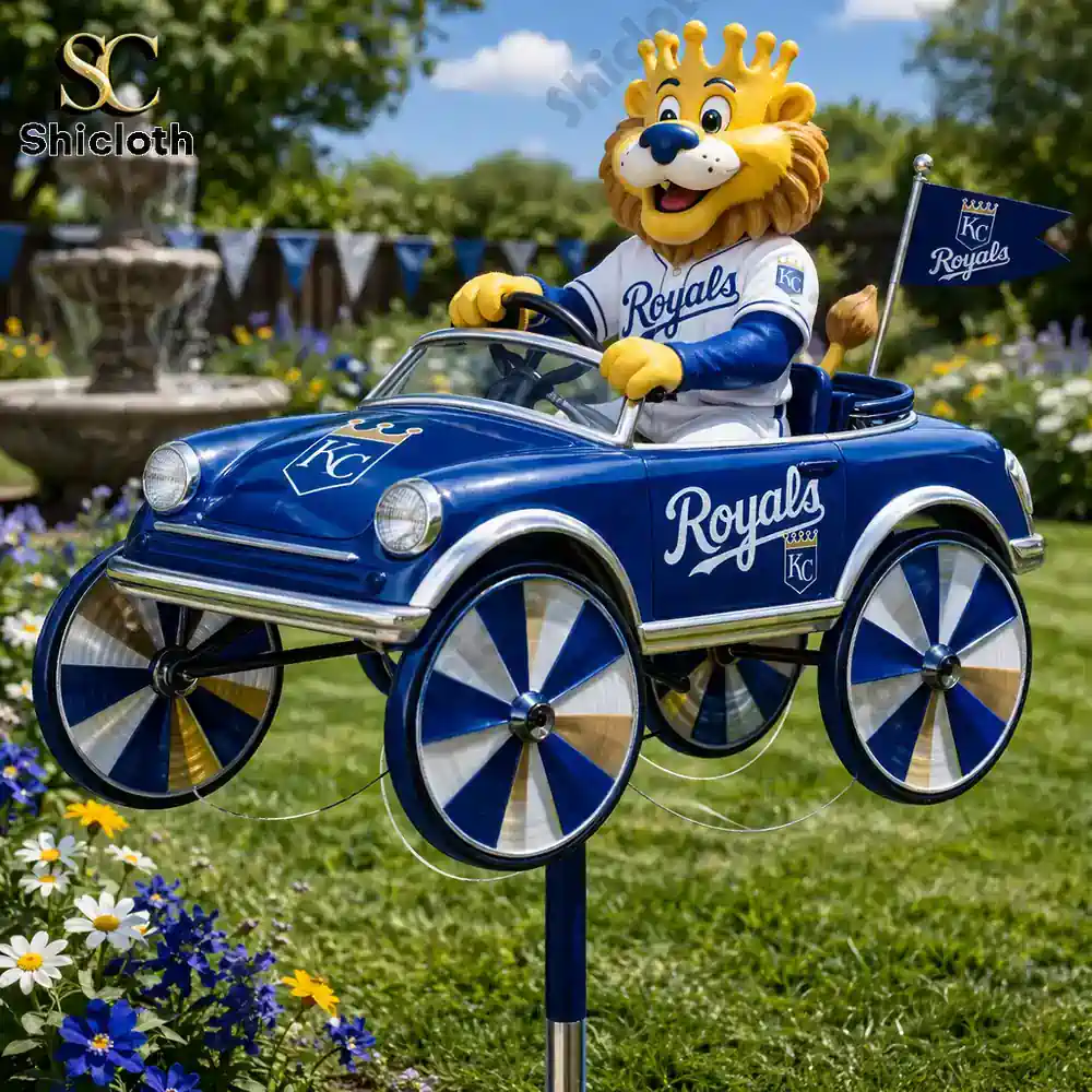Kansas City Royals Sluggerrr Wind Spinner 7 Clean Royals lion spinner style two outdoor display!