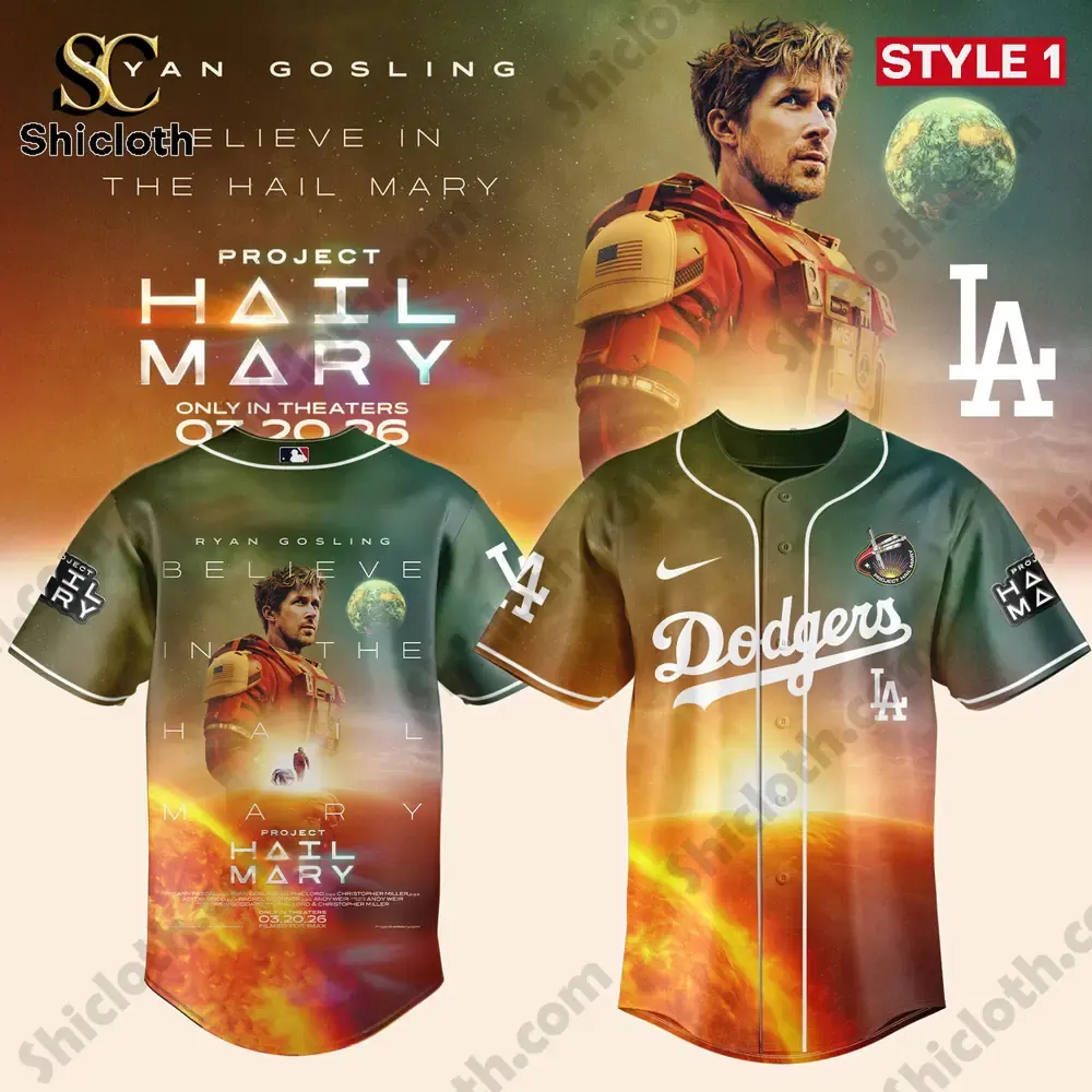 Green orange Dodgers jersey with space theme and planet background!