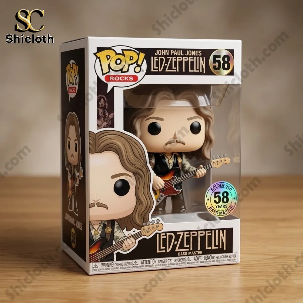 Led Zeppelin John Paul Jones 58 Years Funko Pop Figure 3 Led Zeppelin John Paul Jones bass player collectible figure inside display box by Shicloth!