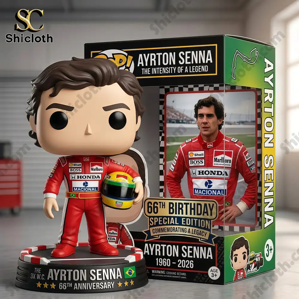 Alternative view of Legend Formula 1 Ayrton Senna 66th Birthday Funko Pop! Figure