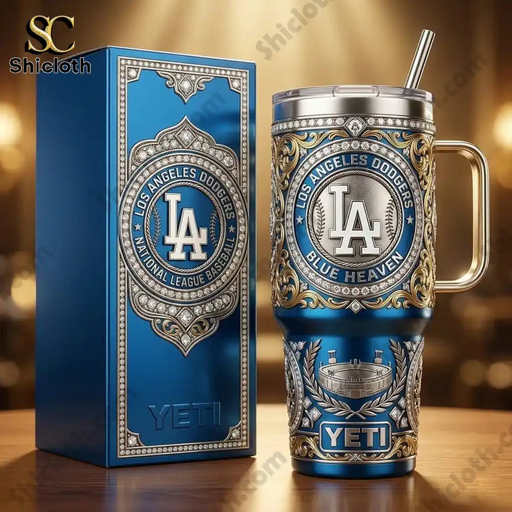 Los Angeles Dodgers Blue Heaven Tumbler 3 Los Angeles Dodgers Blue Heaven tumbler with premium box packaging