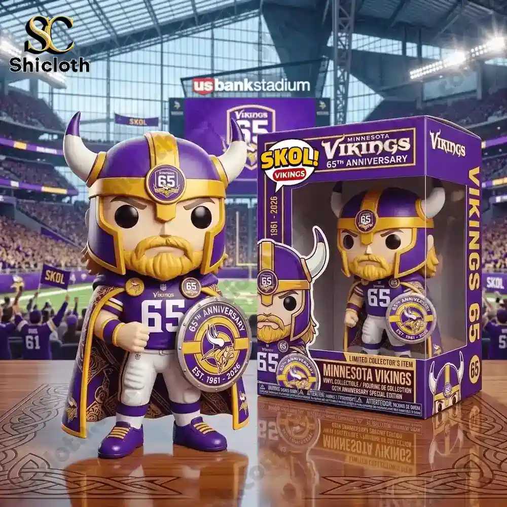 AC/DC 53rd Anniversary Commemorative Figure 73 Minnesota Vikings anniversary viking figure in stadium with box!