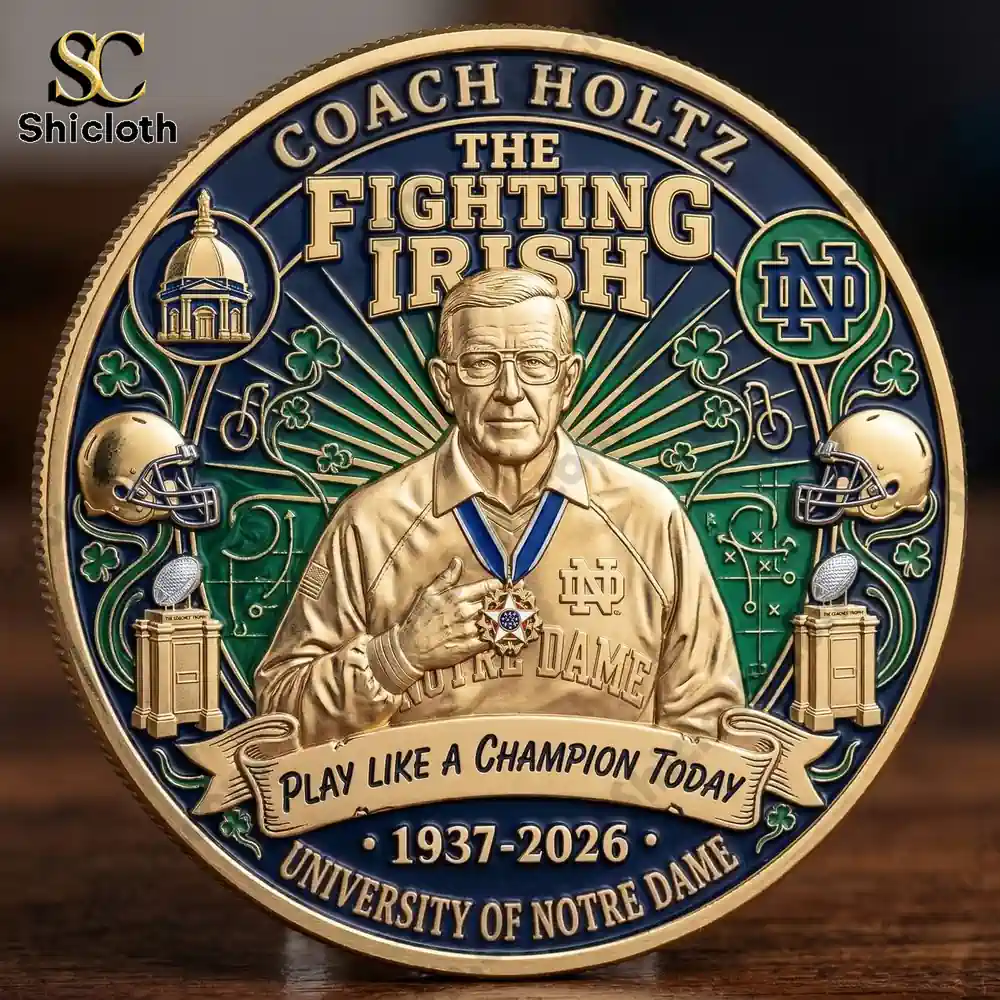 Alternative view of Notre Dame Fighting Irish Lou Holtz Commemorative Coin