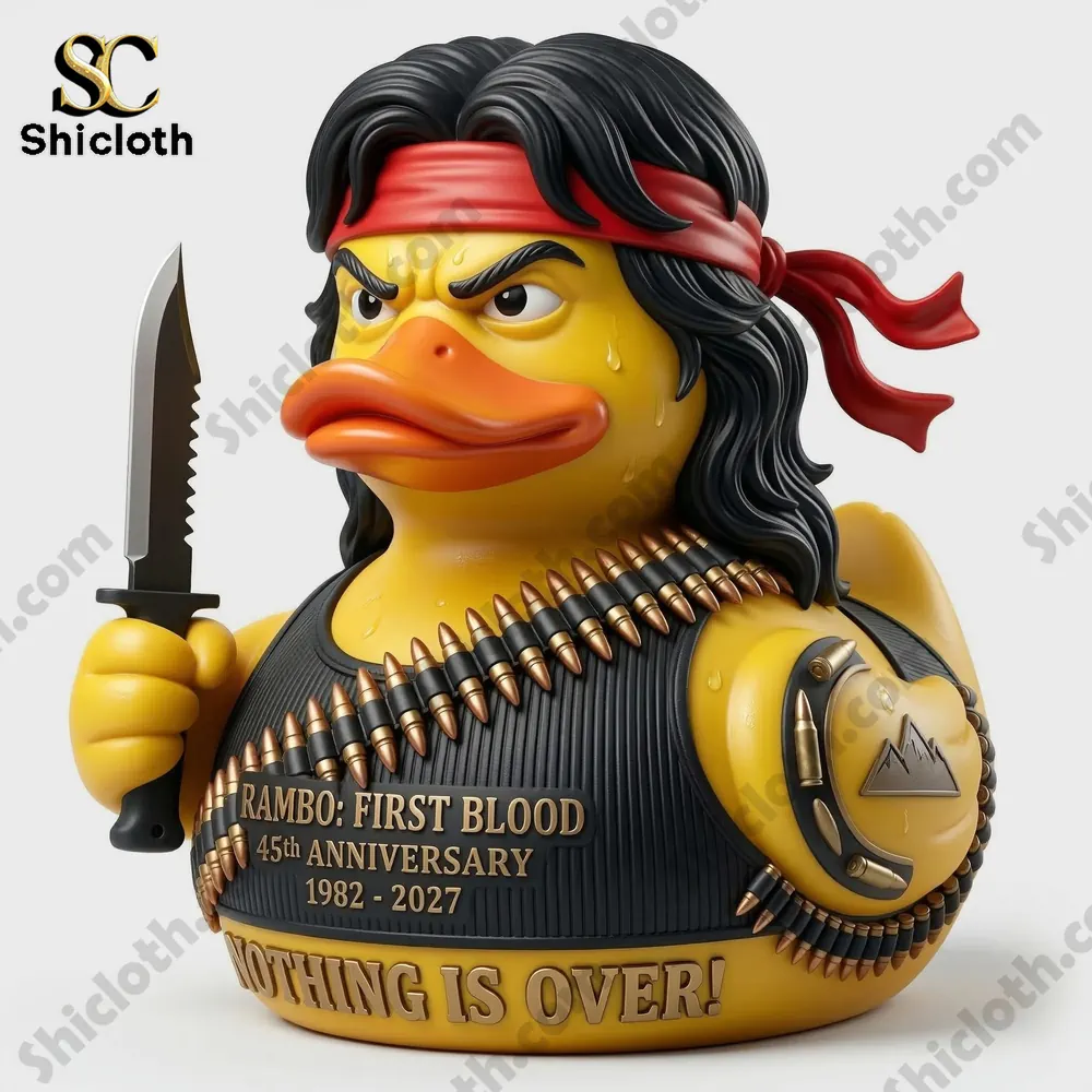 Rambo warrior duck collectible figure studio view showing detailed design by Shicloth!