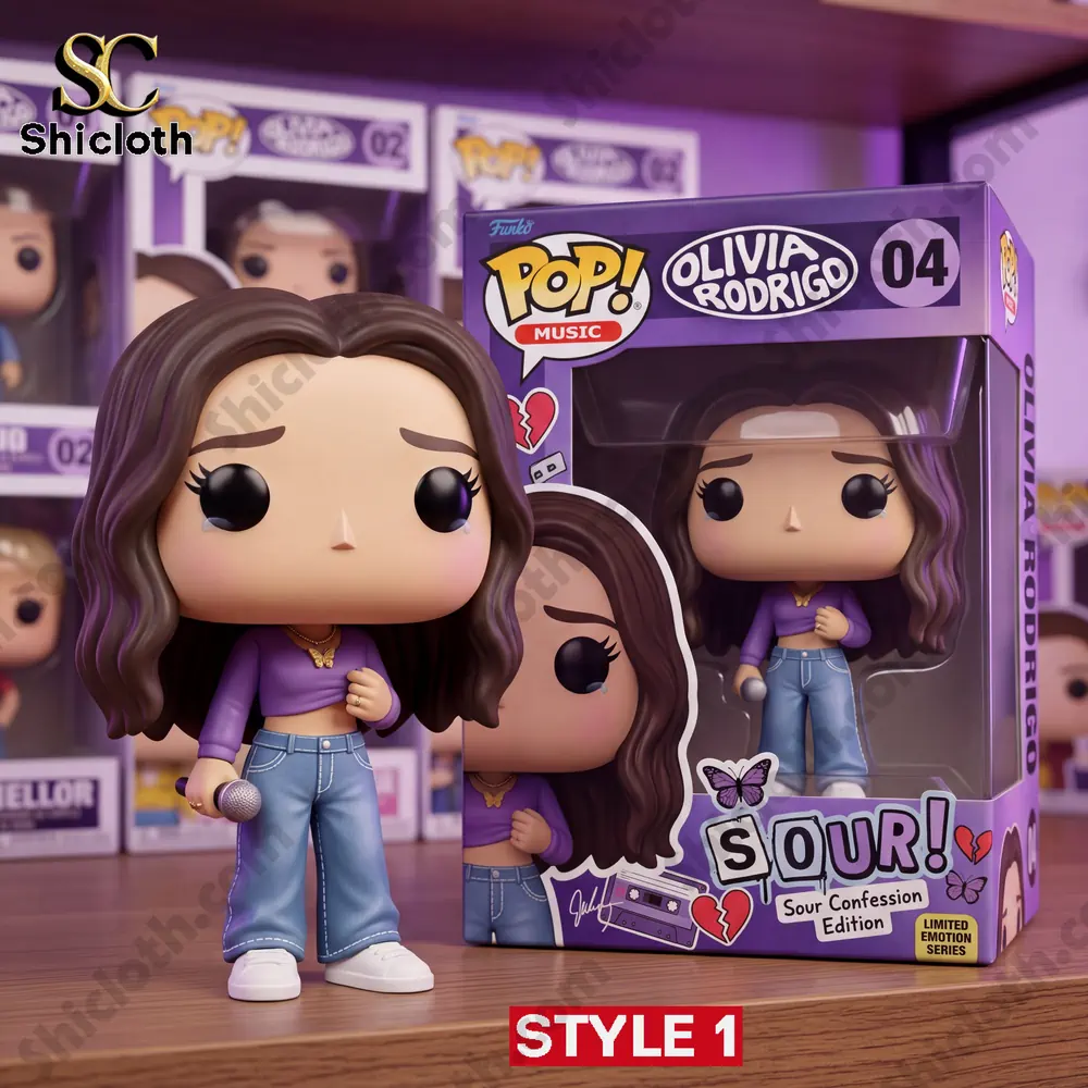 Olivia Rodrigo Sour Confession Edition Pop! Figure 4 Singer style vinyl figure with display box purple theme style one!