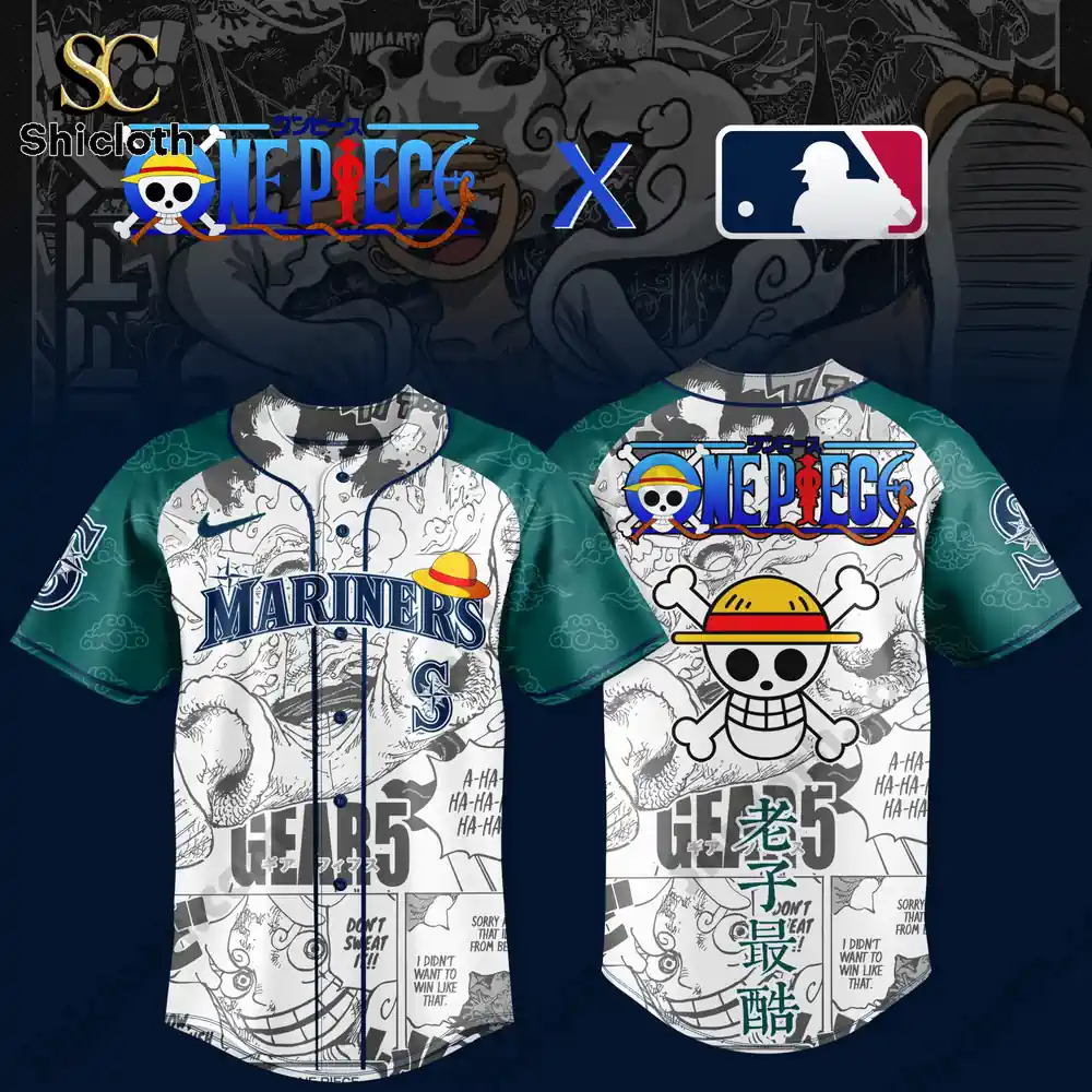Shicloth Seattle Mariners anime baseball jersey front and back design!