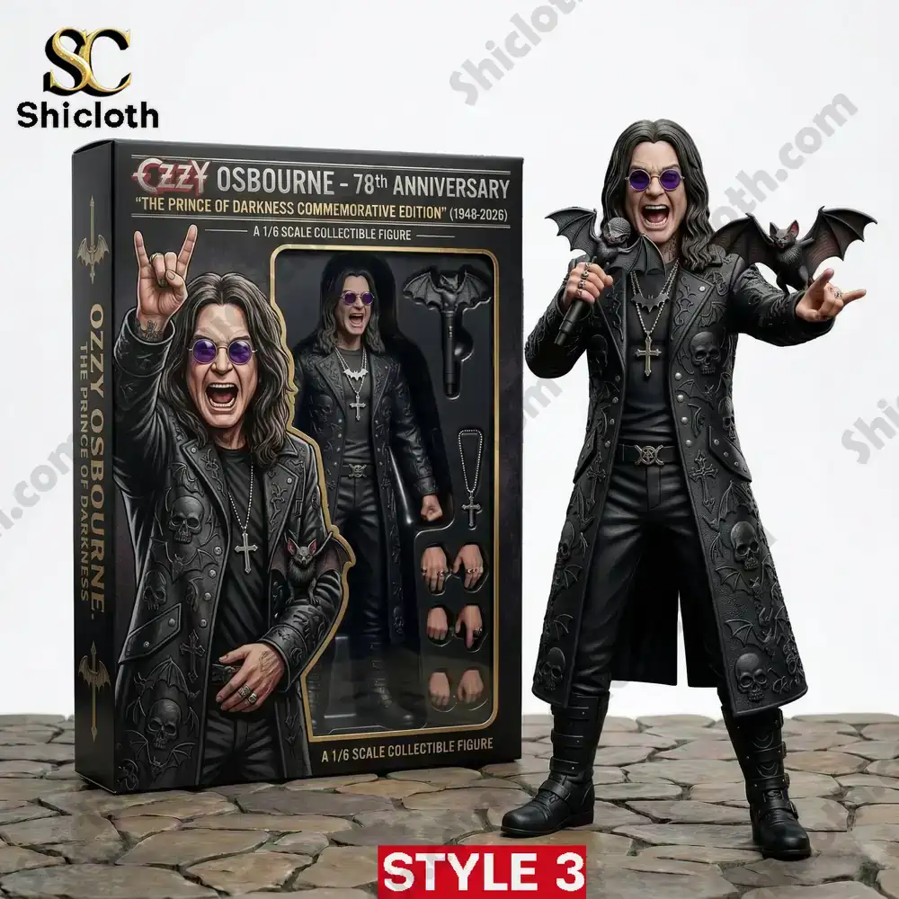 Ozzy Osbourne 78th Anniversary Tribute Pop! Figure 4 Ozzy Osbourne standing figure with detailed coat and accessories