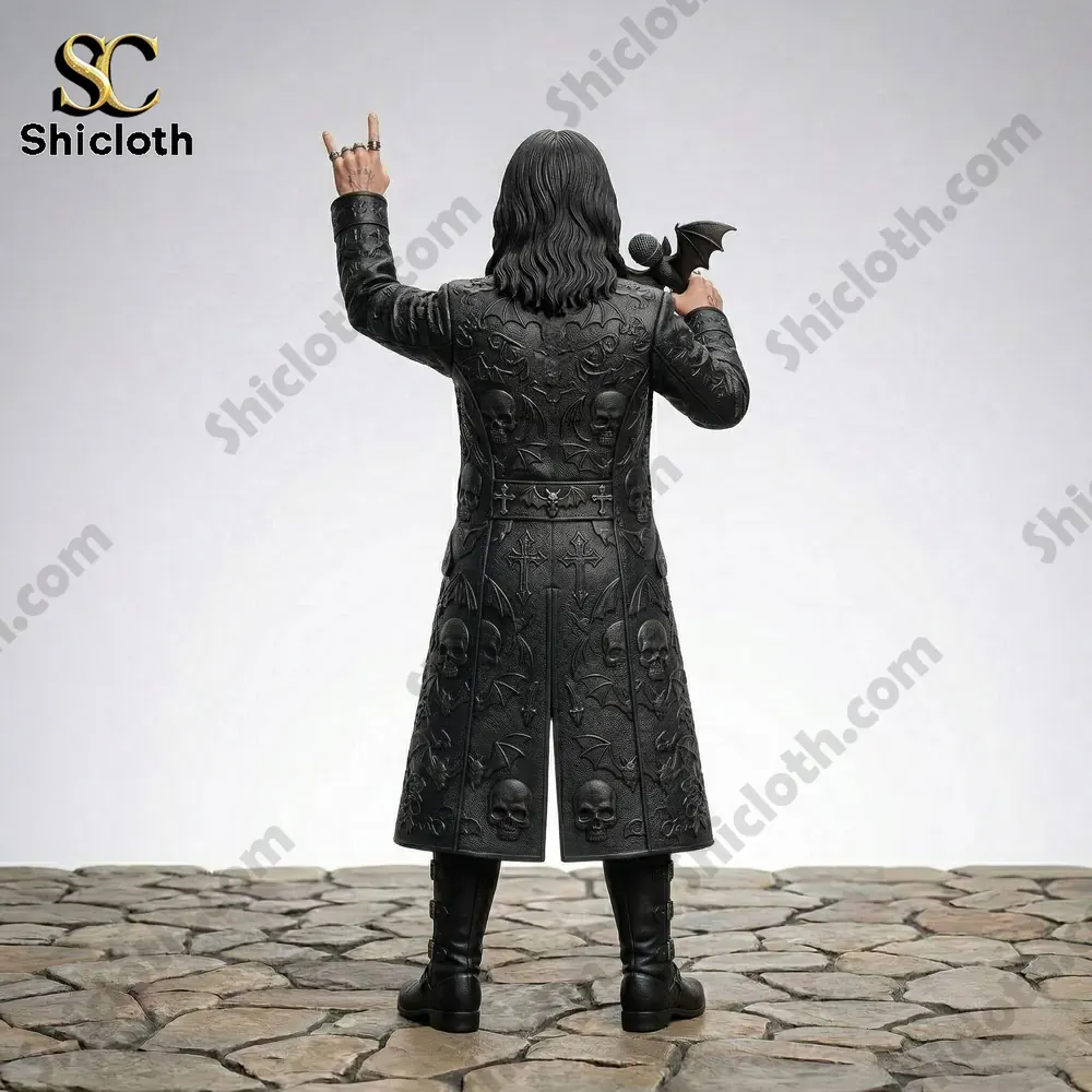 Ozzy Osbourne 78th Anniversary Tribute Pop! Figure 6 Back view of Ozzy Osbourne figure showing detailed coat design