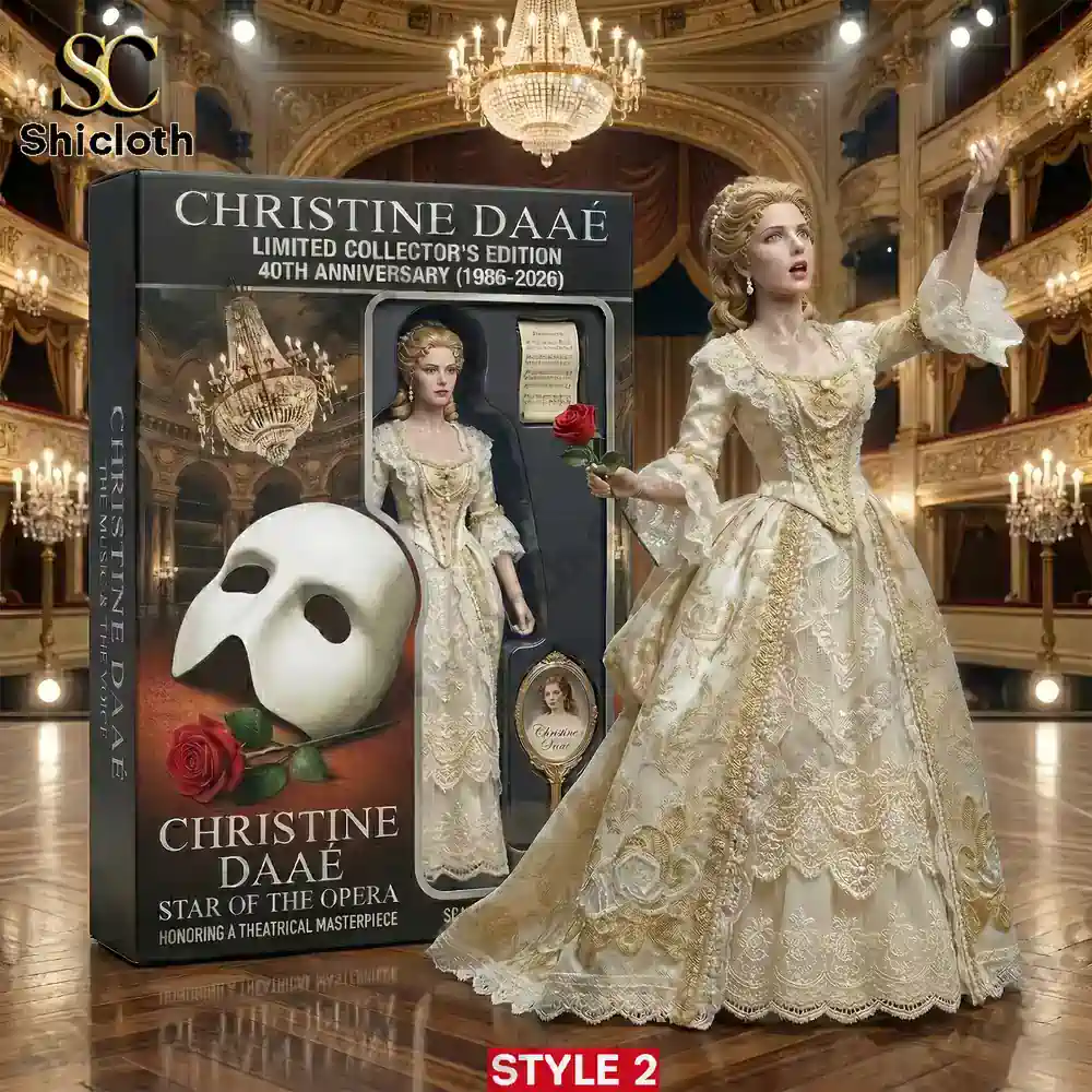 Phantom of the Opera 40th Anniversary Collectible Figure 3 Christine Daae collectible figure in elegant gown with opera theme box!