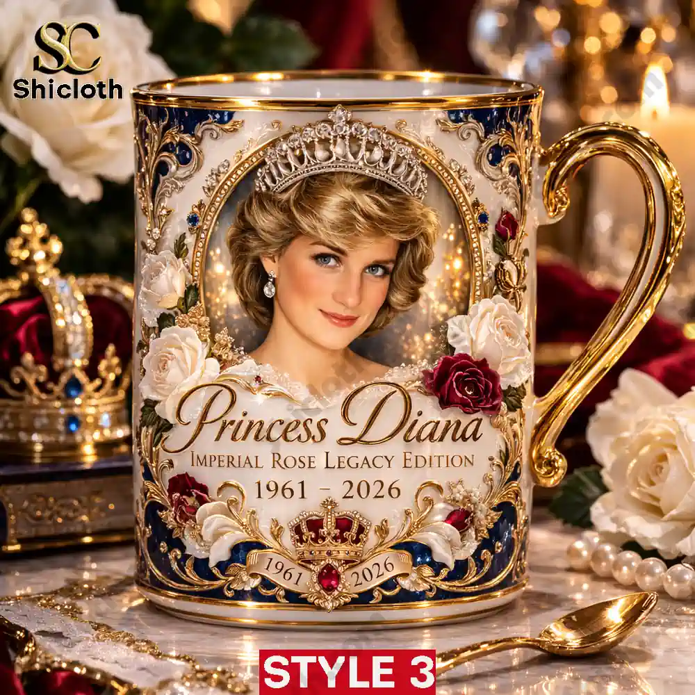 Princess Diana Imperial Rose Legacy Mug 5 Princess Diana Imperial Rose Legacy mug with crown and rose design!