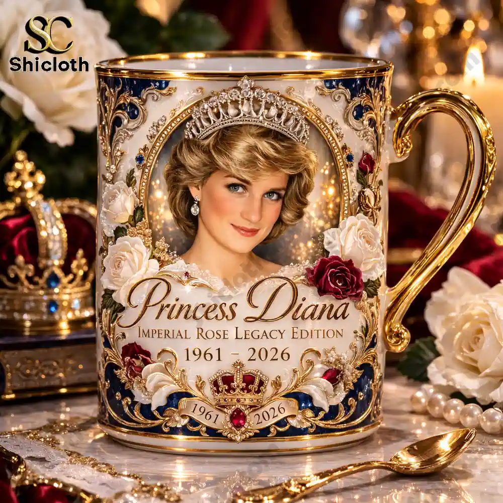 Princess Diana Imperial Rose Legacy Mug 6 Princess Diana Imperial Rose Legacy mug with crown and rose design!
