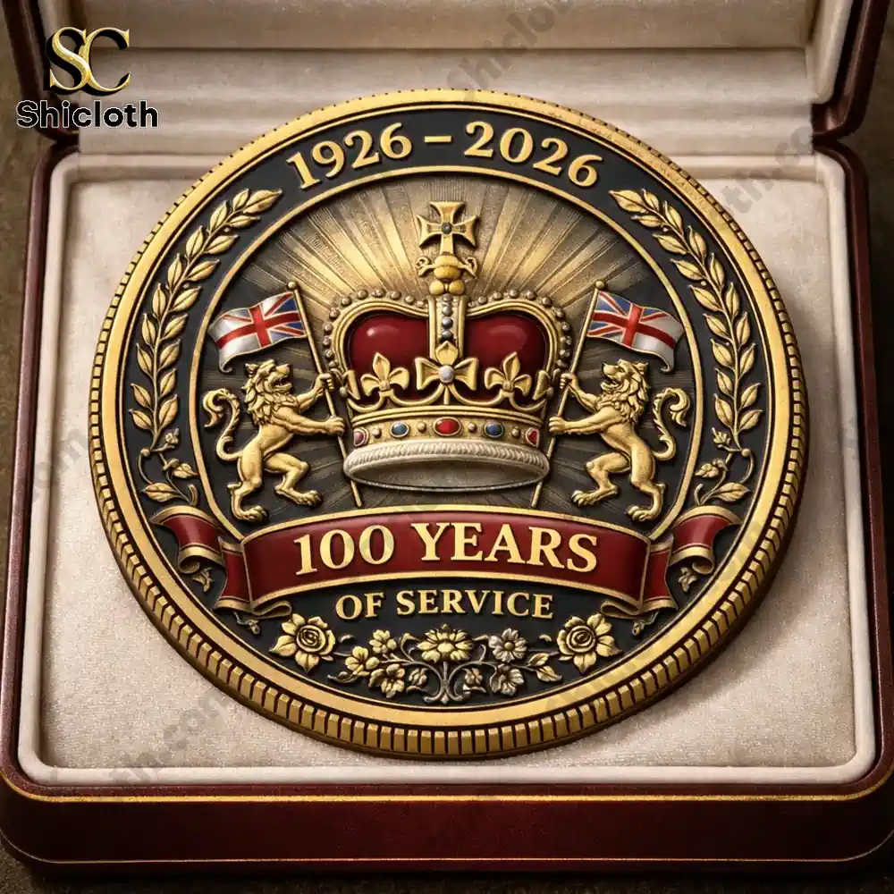 royal crown commemorative coin design in display case!