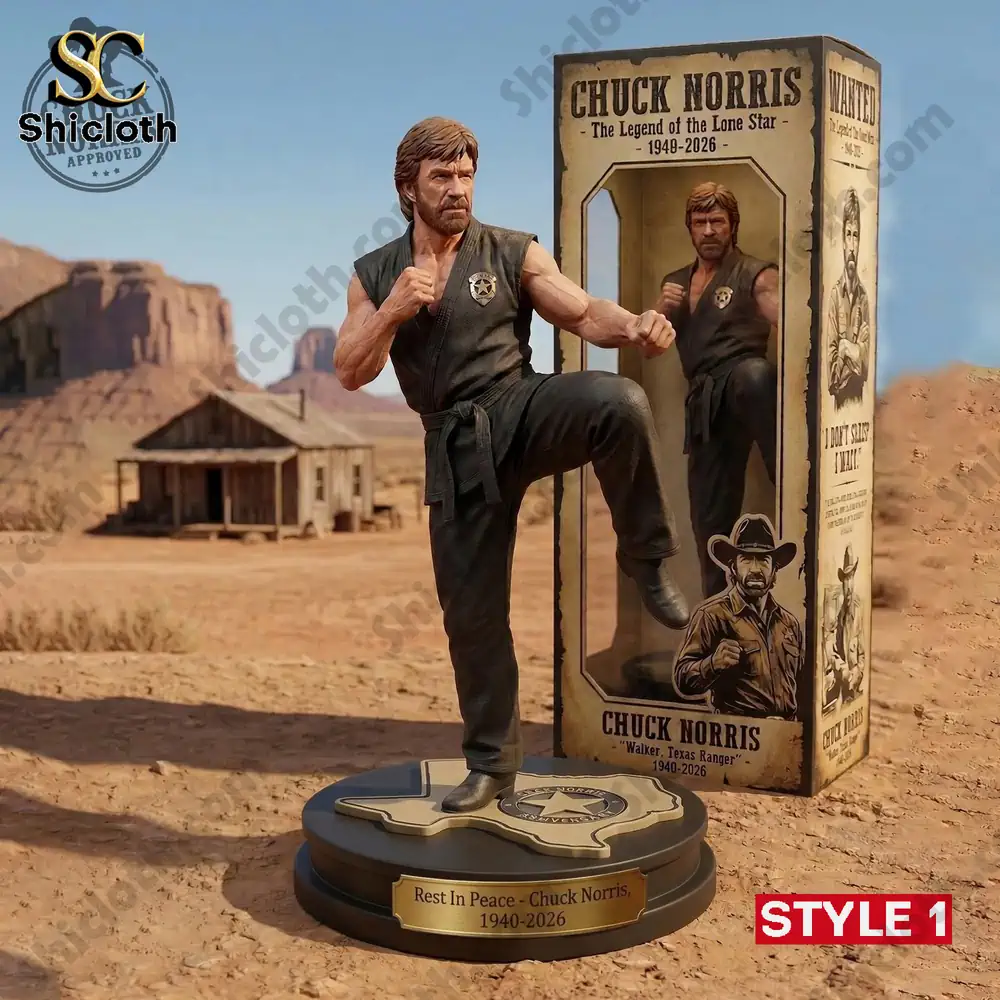 Chuck Norris figure in desert scene with themed packaging