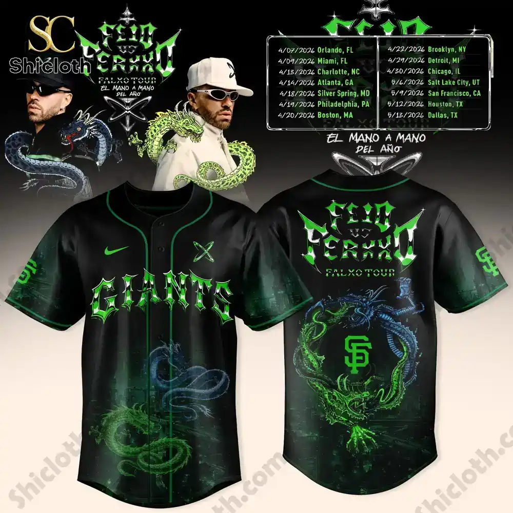 San Francisco Giants FEID FERXXO jersey with glowing green dragon design