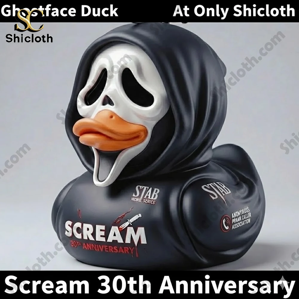 Ghostface hooded duck collectible by Shicloth inspired by Scream anniversary!
