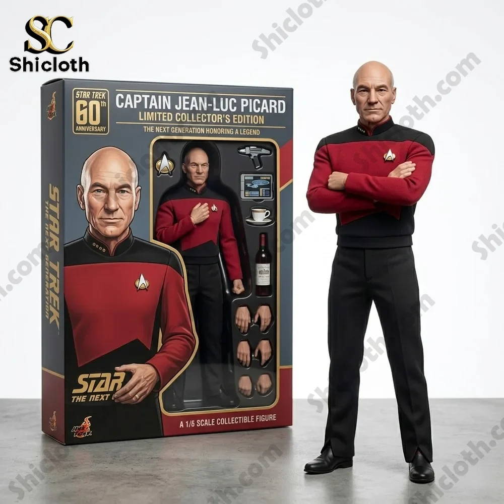 AC/DC 53rd Anniversary Commemorative Figure 69 Captain Picard collectible figure with box and accessories