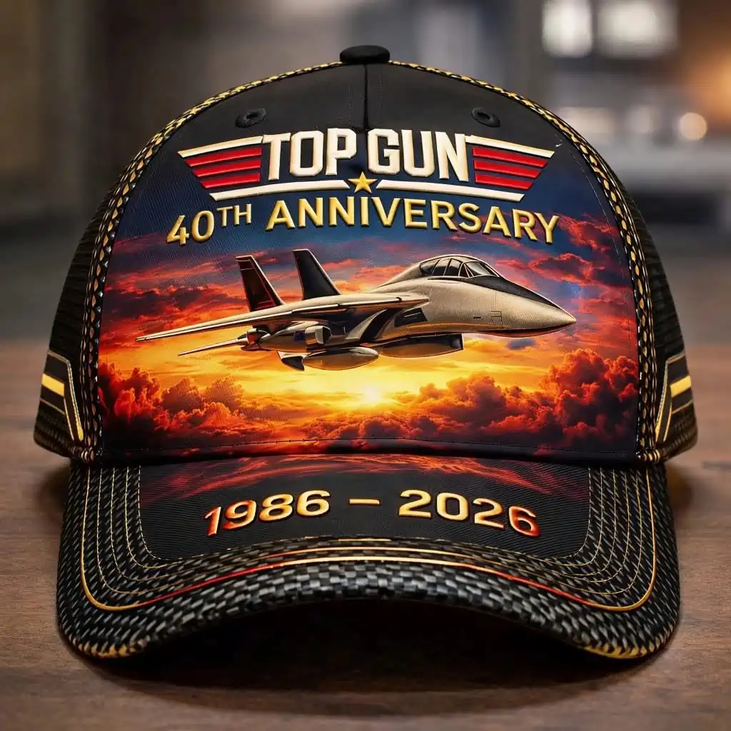 top gun anniversary fighter jet sky cap!