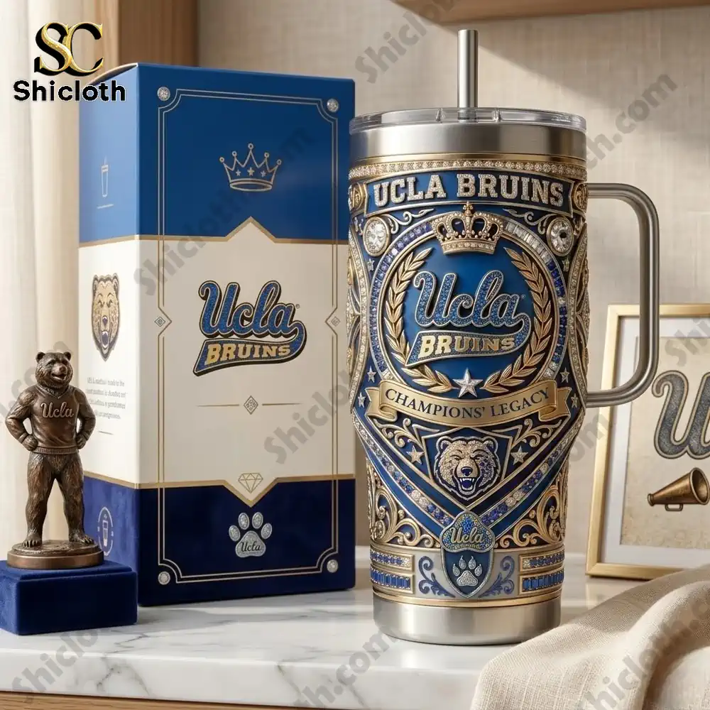 UCLA Bruins Heritage Official Collegiate Luxury Tumbler 5 UCLA Bruins tumbler with box and decorative items!