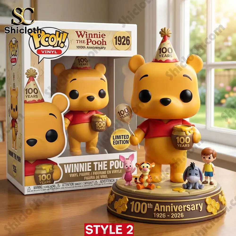 Alternative view of Winnie the Pooh 100th Anniversary Limited Edition Pop! Figure