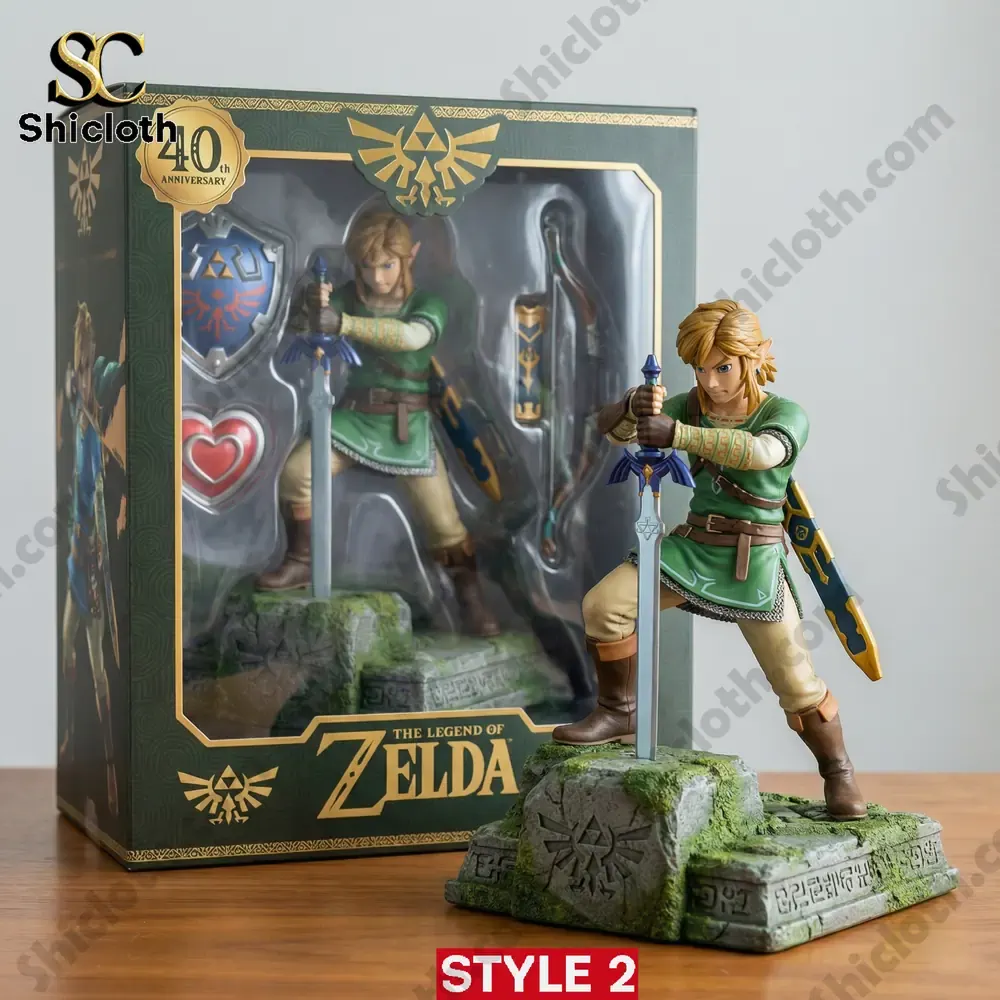 Zelda 40th Anniversary Hot Toy 1-6 Collection Figures 3 Ganondorf figure with box in dramatic fantasy setting
