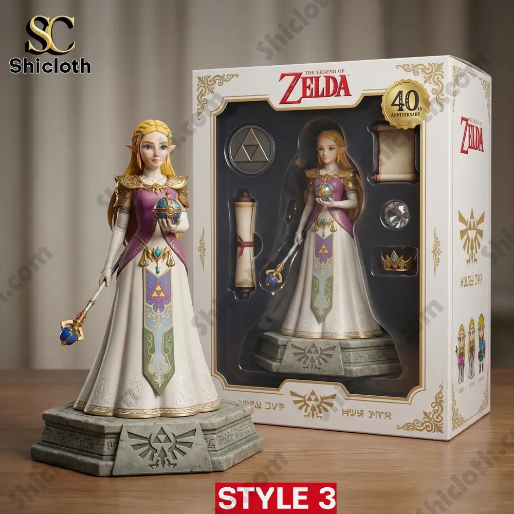 Zelda 40th Anniversary Hot Toy 1-6 Collection Figures 4 Princess Zelda elegant figure with royal dress and accessories