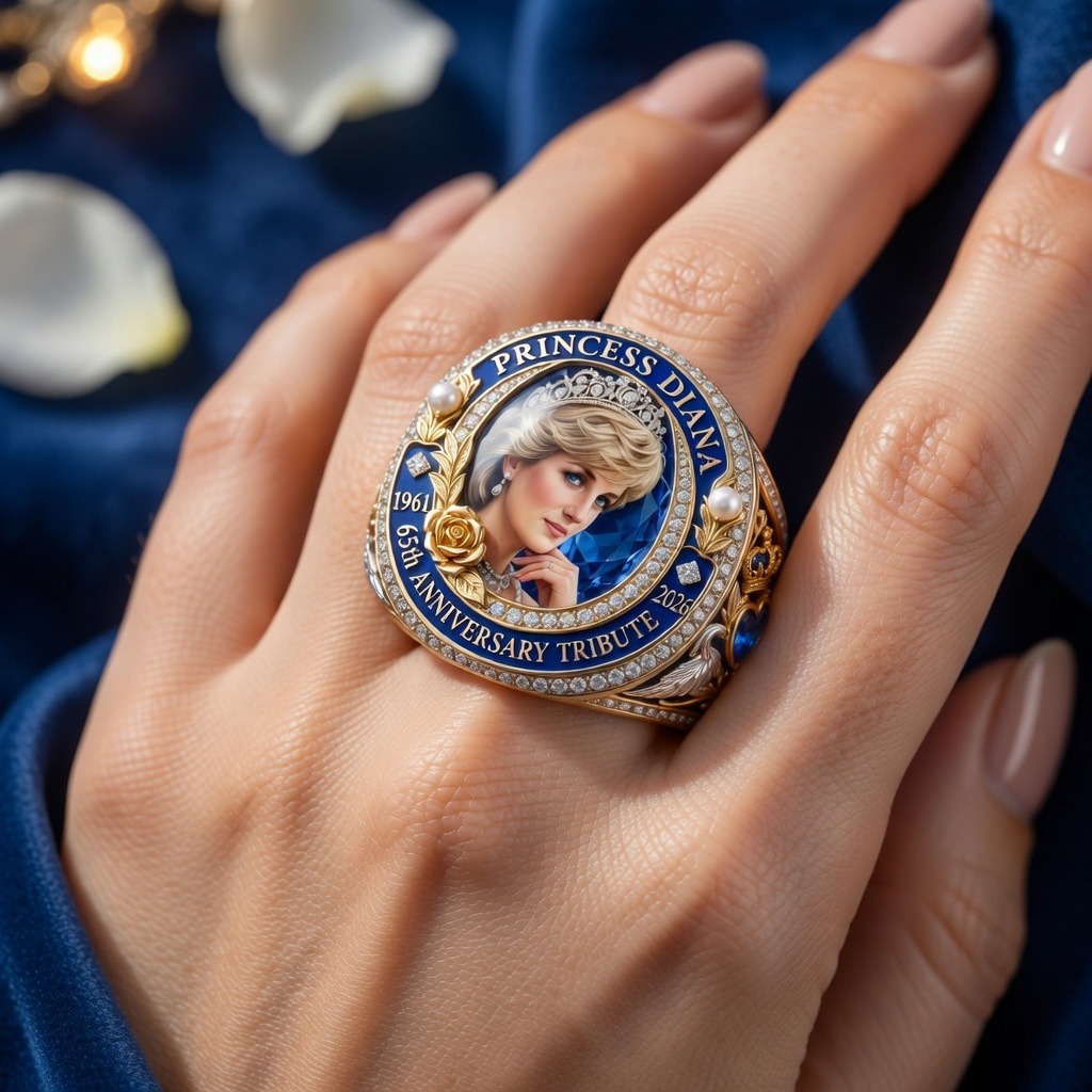 Alternative view of Princess Diana 65th Anniversary Commemorative Ring