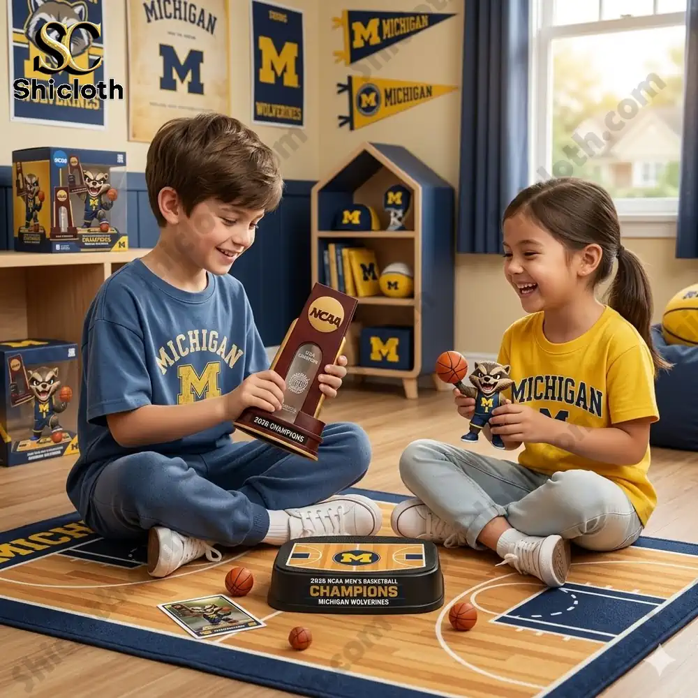 2026 NCAA Champions Michigan Car Dashboard 3D Figurine