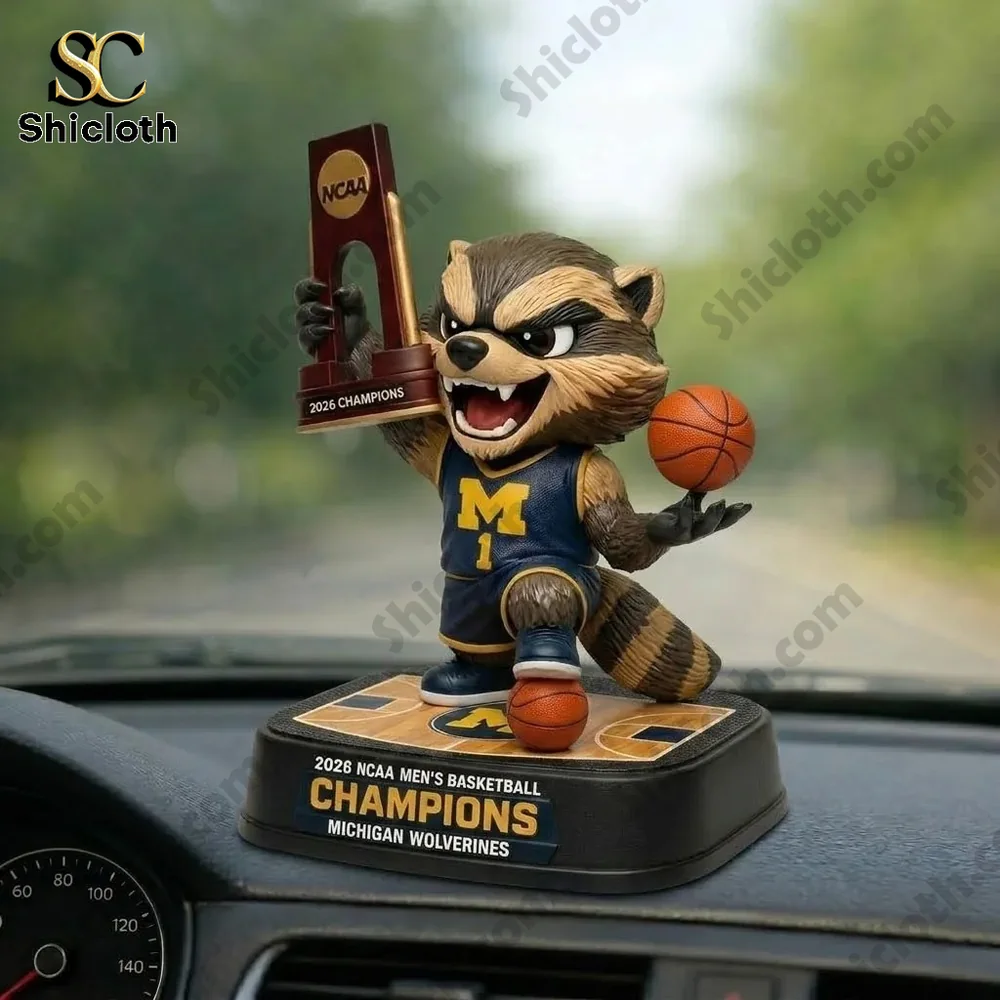 Alternative view of 2026 NCAA Champions Michigan Car Dashboard 3D Figurine