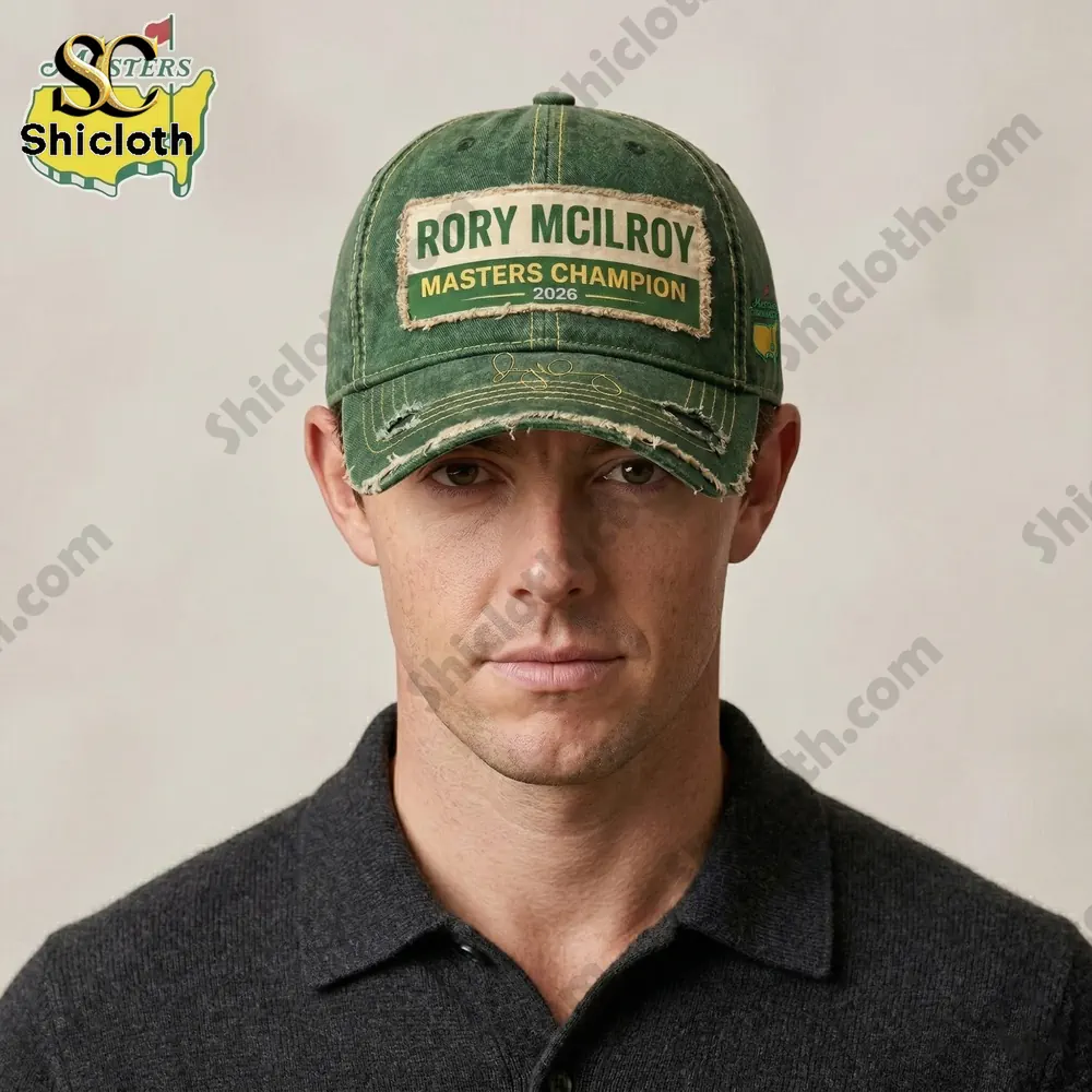 Green Rory McIlroy Masters Tournament Champion cap with clean modern design