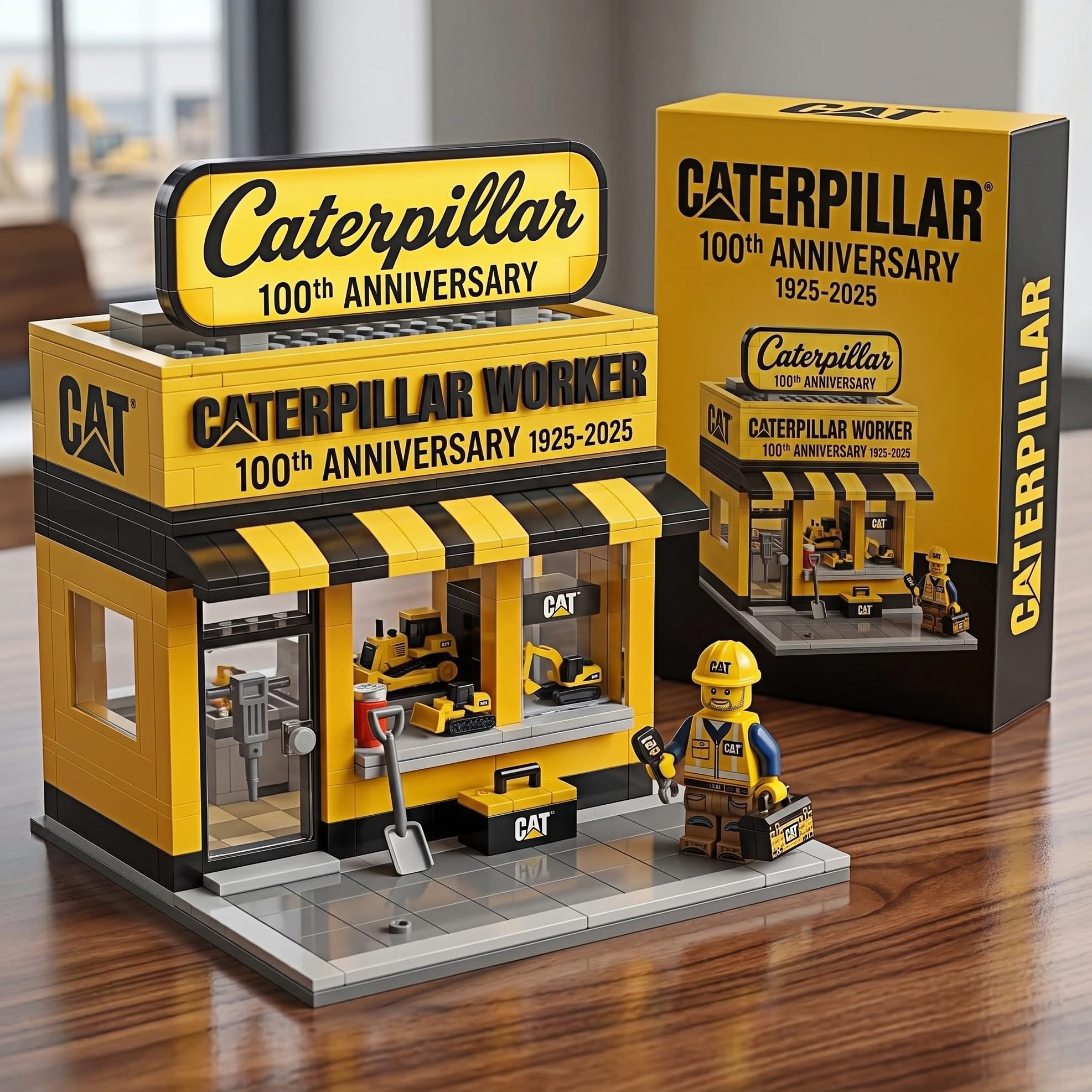 Caterpillar 100th Anniversary Building Brick Set