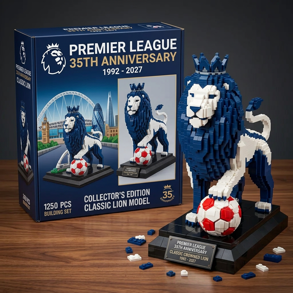 Premier League 35th Anniversary Classic Crowned Lion 1992-2027 Building Brick Set