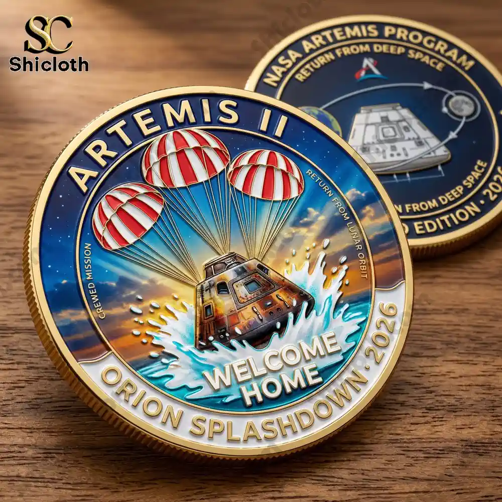 Alternative view of Artemis Ii Orion Splashdown 2026 Commemorative Mission Coin