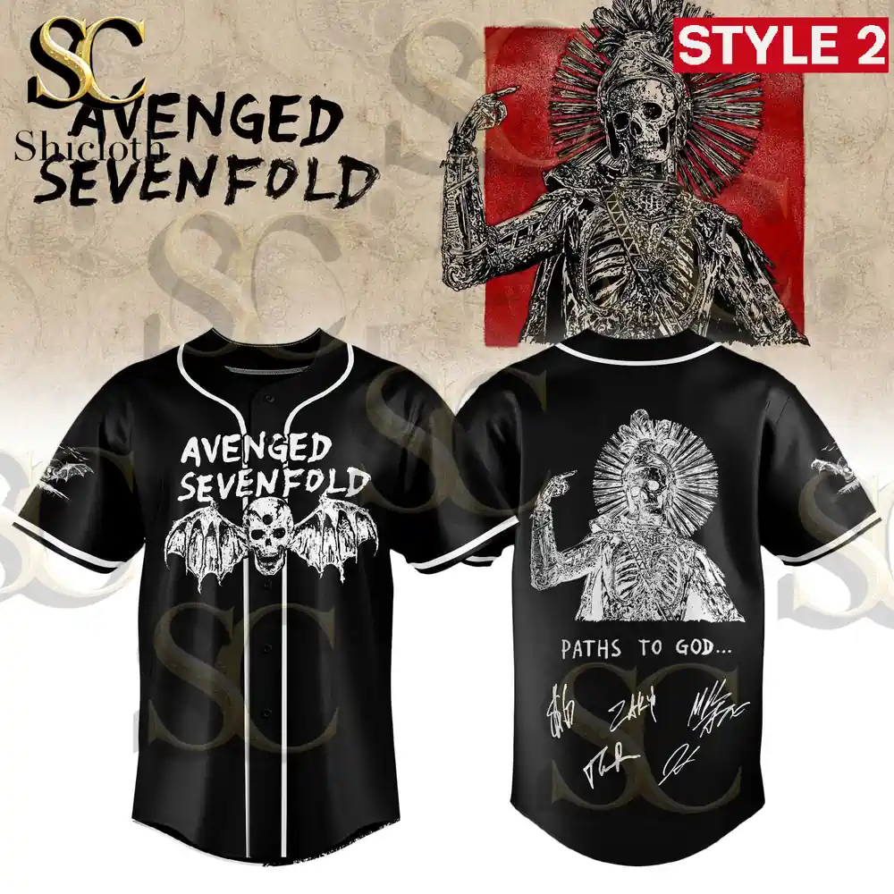Alternative view of Avenged Sevenfold Tour 2026 Custom Jersey