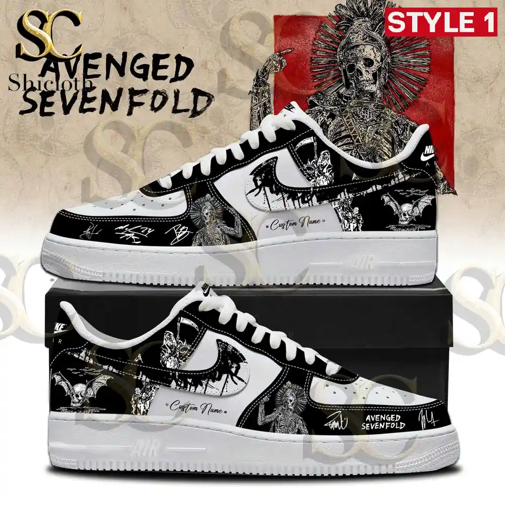 Alternative view of Avenged Sevenfold Tour 2026 Custom Nike Air Force 1