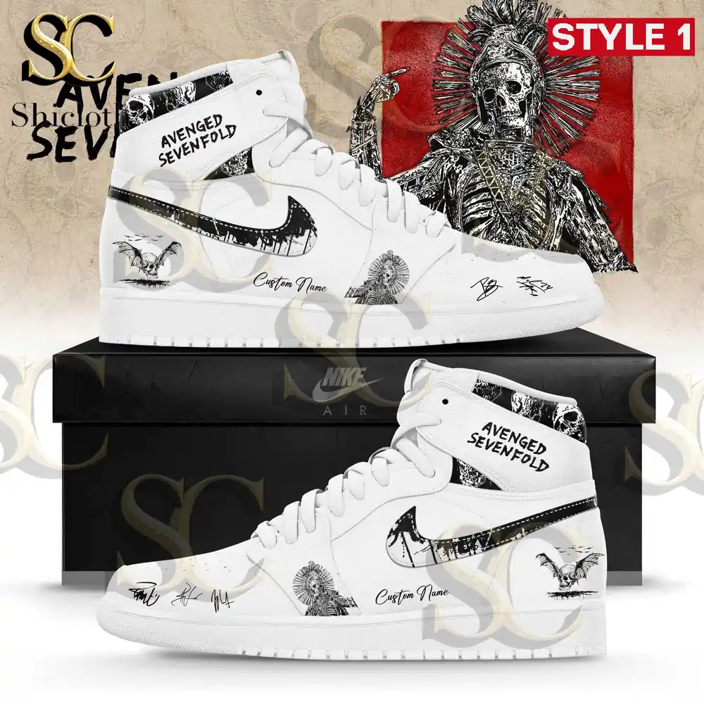 Alternative view of Avenged Sevenfold Tour 2026 Custom Nike Air Jordan 1