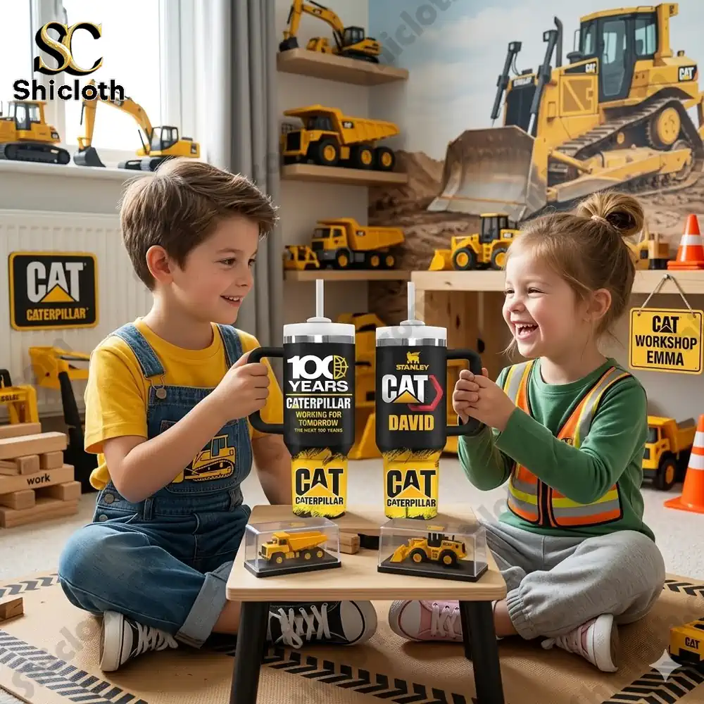 Caterpillar 100 Years Working For Tomorrow Custom Name Tumbler