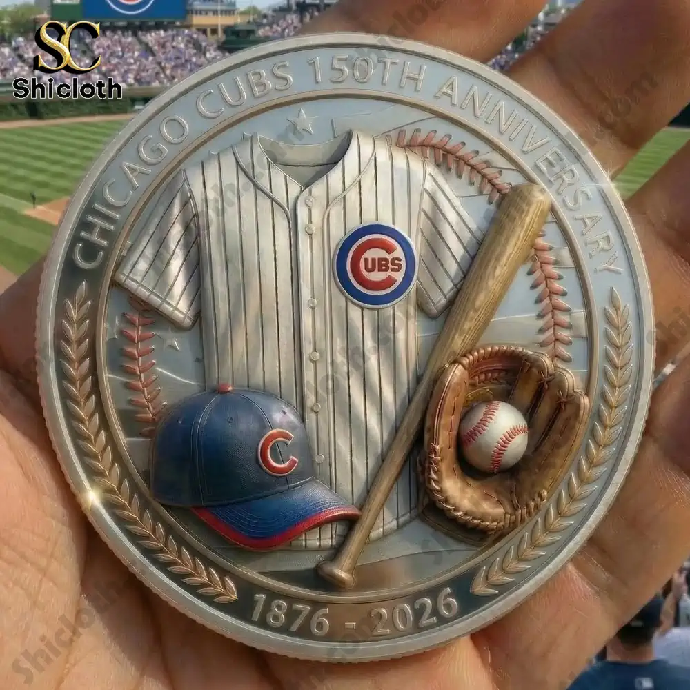 Alternative view of Chicago Cubs 150th Anniversary Commemorative Coin