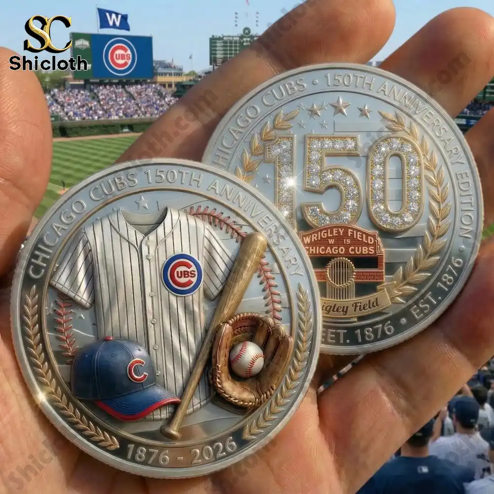 Chicago Cubs 150th Anniversary Commemorative Coin 3 Chicago Cubs 150th Anniversary Commemorative Coin - Image 3