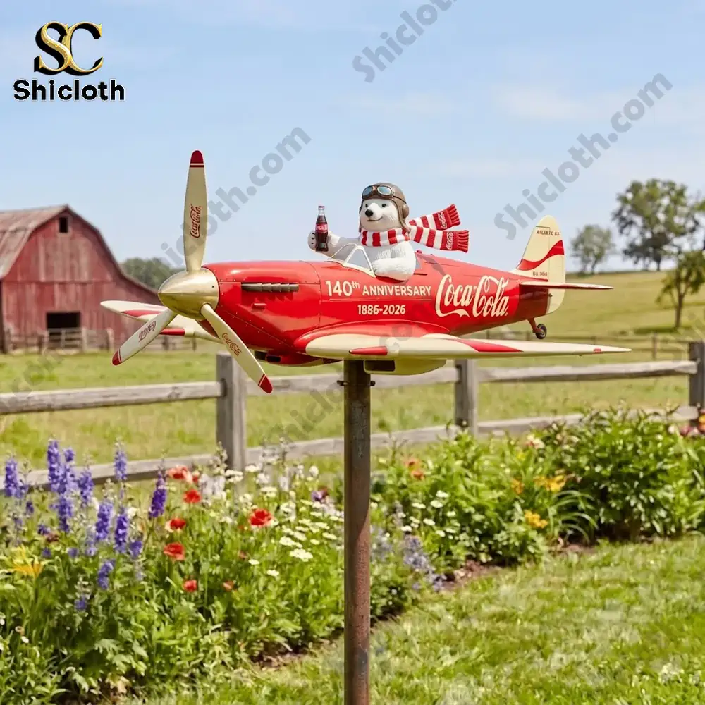 Alternative view of Coca-Cola 140th Anniversary The Aviator Polar Bear Wind Spinner