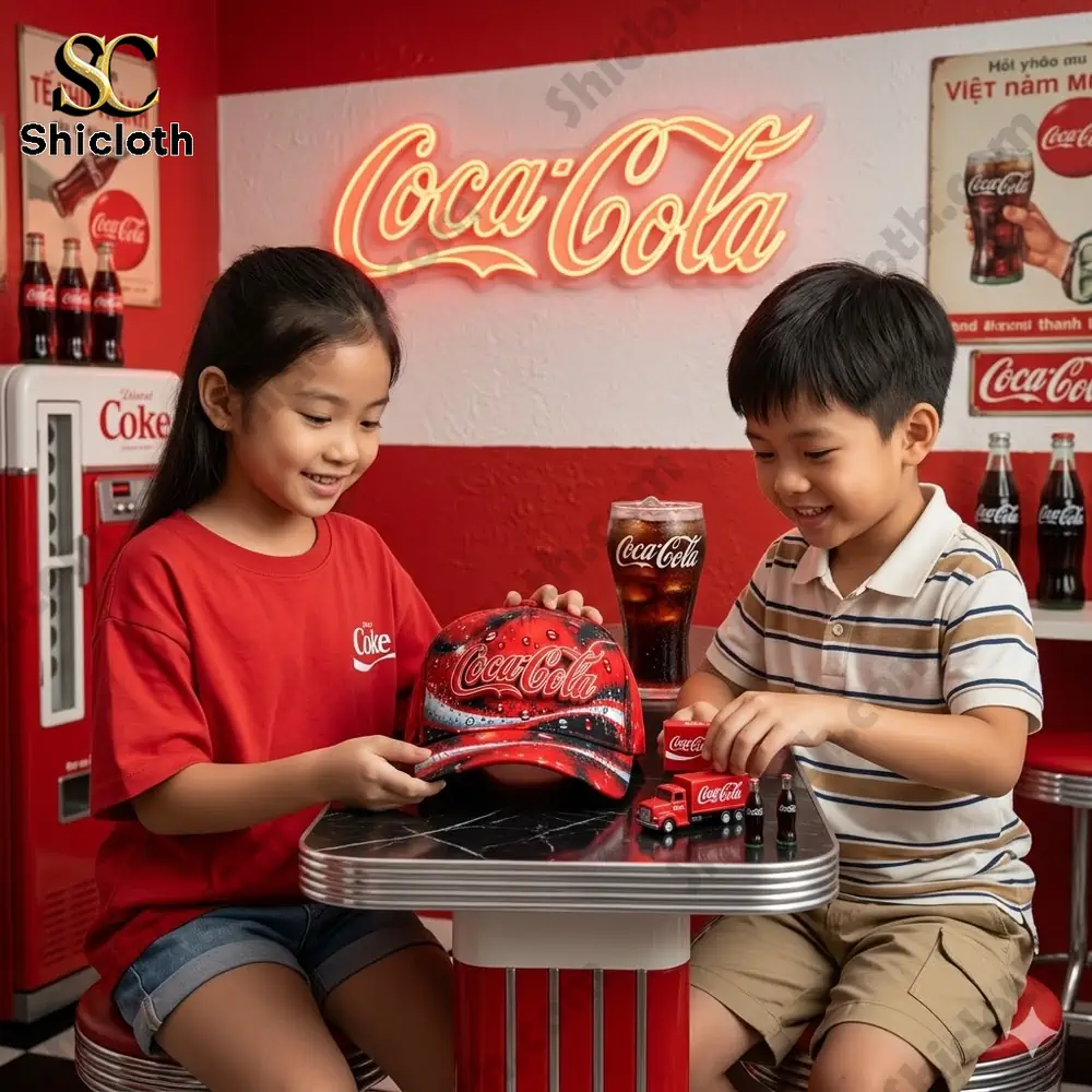 Coca-Cola Logo Custom Black Or Red Cap Hat