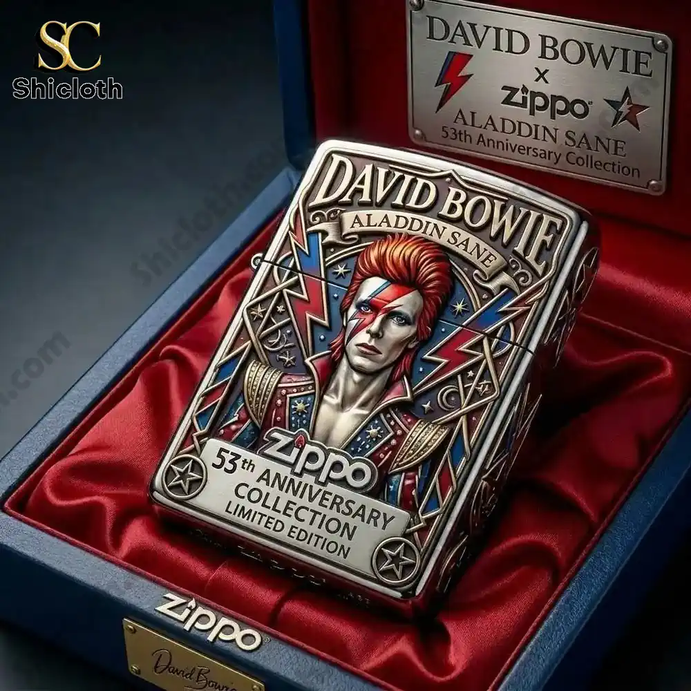 Alternative view of David Bowie Aladdin Sane 53rd Anniversary 3D Zippo Lighter