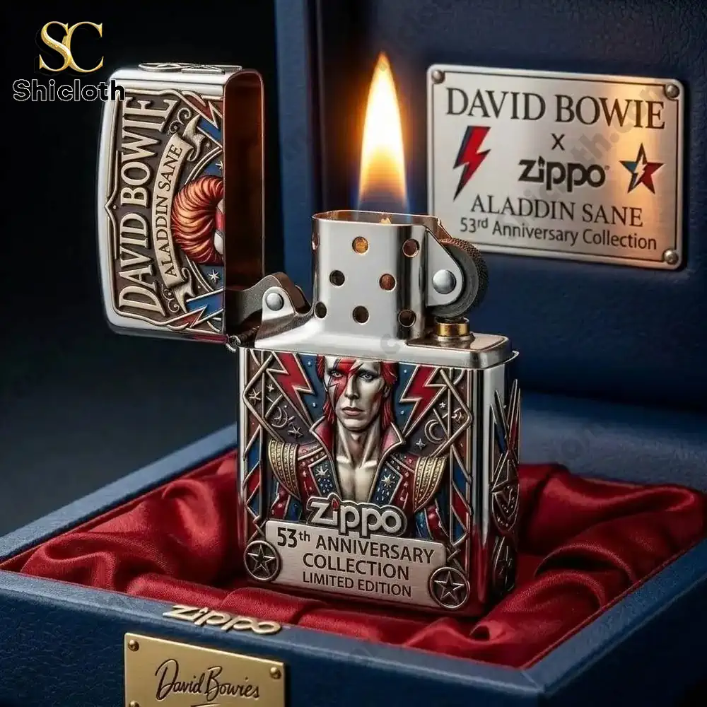 David Bowie Aladdin Sane 53rd Anniversary 3D Zippo Lighter 3 lit david bowie zippo lighter with artistic design