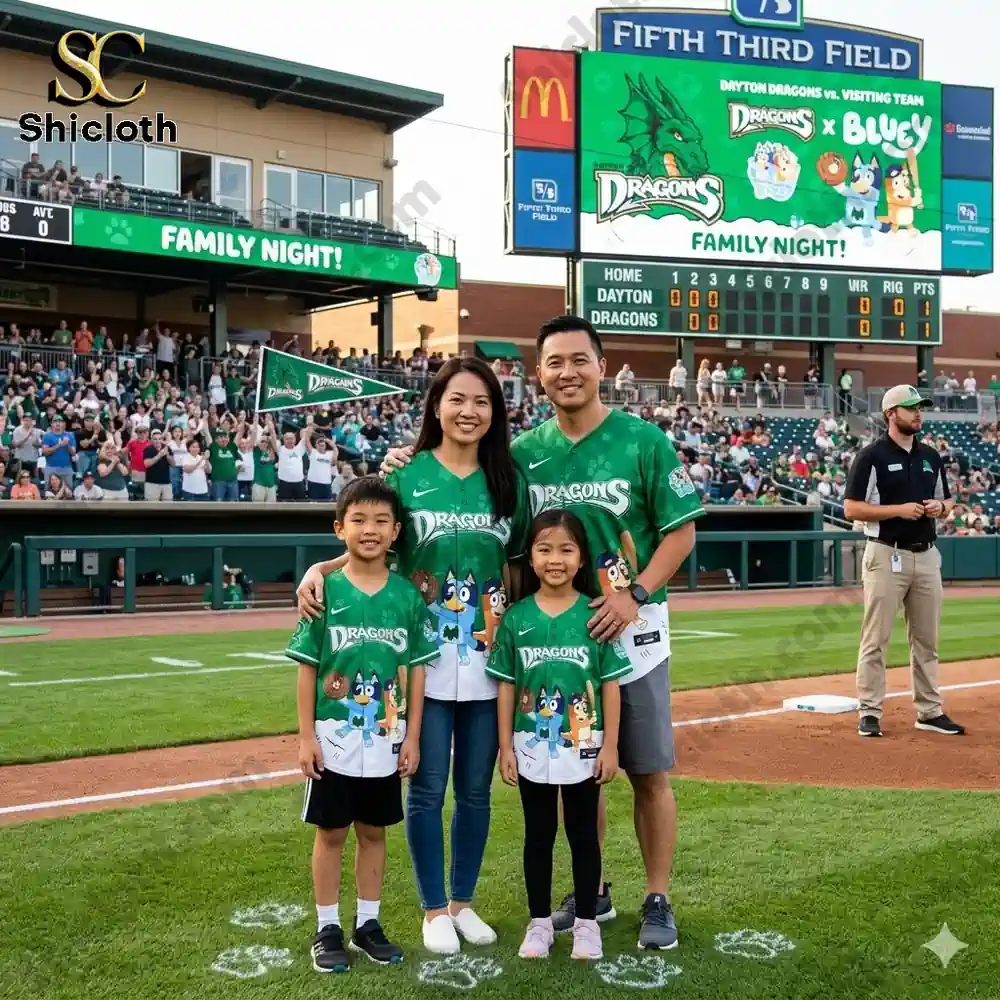 Dayton Dragons x Bluey Night 2026 Jersey