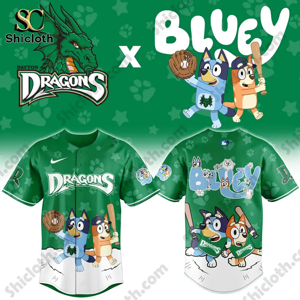 Alternative view of Dayton Dragons x Bluey Night 2026 Jersey