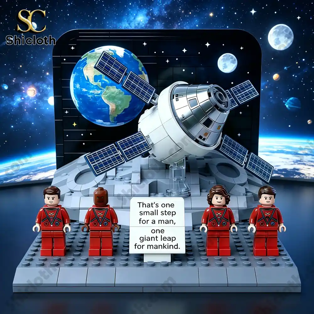 Deep Space Explorer Shuttle Brick Set Legendary Mission Edition 3 detailed space shuttle brick set with earth background