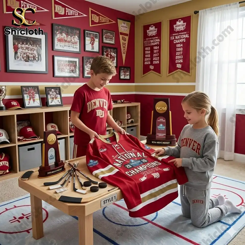 Denver Pioneers Men's Hockey 2026 National Champions Hockey Jersey