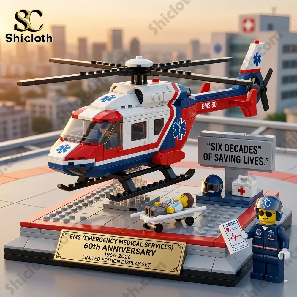 Alternative view of EMS (Emergency Medical Services) 60th Anniversary Building Brick Set