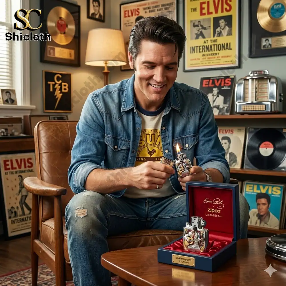 Elvis Presley 90th Anniversary 3D Zippo Lighter