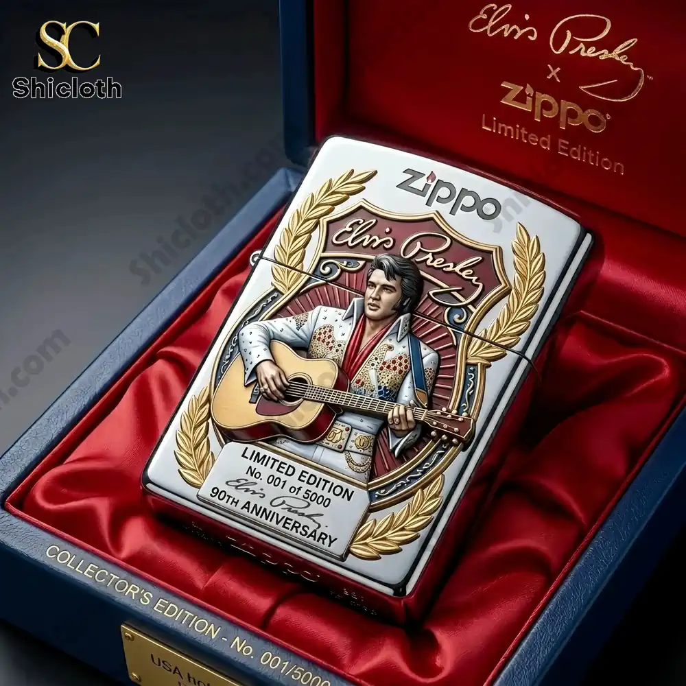 Alternative view of Elvis Presley 90th Anniversary 3D Zippo Lighter