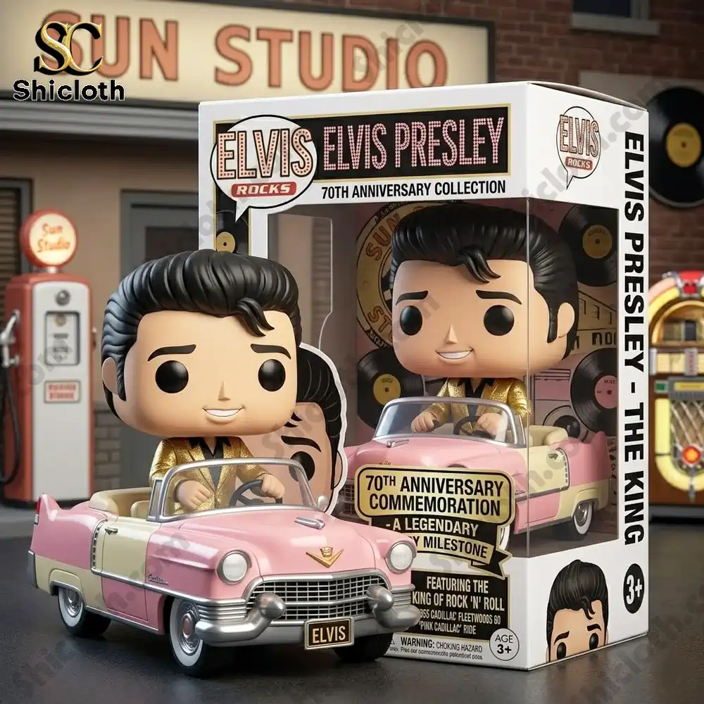 Alternative view of Elvis Presley Pink Cadillac 70th Anniversary Funko Pop! Figure